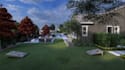 upgrade 3d modern farmhouse,house elevation,poolside patio,cgi garden rendering