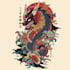 create japanese or oriental tattoo design for you