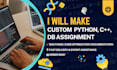 do advance python c cpp sql database coding programming model train assignment