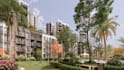 redesign urban space,site plan,landscape rendering,unit apartment,sketchup model