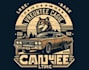 create vintage t shirt car wolf logo