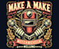 make retro high quality mechanical welding logo