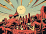 draw a retro vintage comic illustration