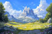 do fantasy background and landscape