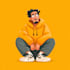 create flat vector illustration or cartoon character