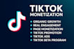 do complete tiktok monetization organically in creator rewards program account