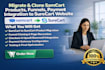 migrate clone samcart products funnels payment integration to surecart website