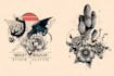 make a minimalist lineart tattoo design or illustration