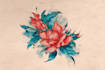 create a custom watercolor modern tattoo design