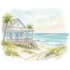 watercolor paint a house portrait