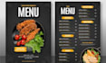 design digital TV menu boards, restaurant menus, food flyers and menu rebranding