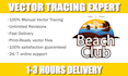 redraw, vectorize, convert logo or raster to vector