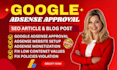 provide guaranteed google adsense approval for website and domain