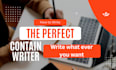 be your content writer and article writer