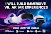 build immersive VR ar mr game and metaverse experiences using unity 3d unreal