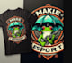 make creative mascot frog umbrella logo