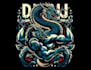 do high quality mascot strong dragon logo