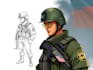 draw game art military character design