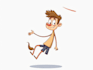 draw a cute and funny cartoon illustration
