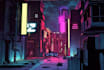 do cyberpunk scifi futuristic city