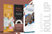 design a clean and professional roll up banner