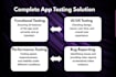 provide mobile web app testing bug testing UI UX usability testing