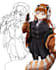 draw anime oc portrait, half body or full body