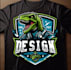 design unique t shirt dinosaur mascot logo