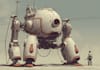 do an robot model, sci fi mech, industrial robot art