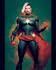 draw black and white comic superhero character line art