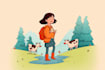 draw a hand drawn or cute cartoon illustration vector drawing for you