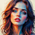 illustrate a colorful digital portrait