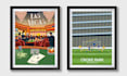 modern minimal custom retro vintage sports poster wall art vector illustrations