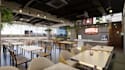 hand draw plan to 3d model,griddle restaurant design,grocery store,cgi interior