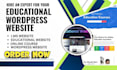 design education website with lms student dashboard and interactive quizzes
