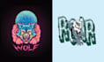 create high quality animal solid werewolf logo