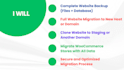 migrate, backup and transfer wordpress website within 3hours