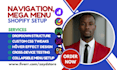 setup shopify navigation menu globo mega menu qikify buddha meteor navigo hukify