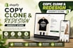 copy, clone and duplicate shopify store design