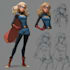 drawing custom superhero character in action
