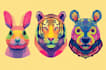 make cute animals illustration and cartoon character