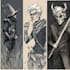 create pen and ink character drawings and concept art