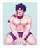 draw hot bara anime men illustration nsfw or sfw for oc vtuber pfp or fanart