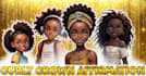 create unique afro hairstyle illustrations with affirmations