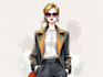 draw a professional fashion illustration