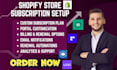 setup shopify subscription recurringo appstle recharge super subscription subi