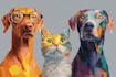 draw pop art dog cat pet potrait