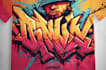 design logo and tshart merch with graffiti style