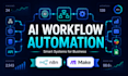 build or fix n8n and make com workflow automation
