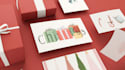 create christmas, greeting cards , hand drawn illustration